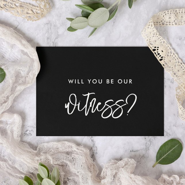 Contemporary Will you be our witness proposal card (Creator Uploaded)