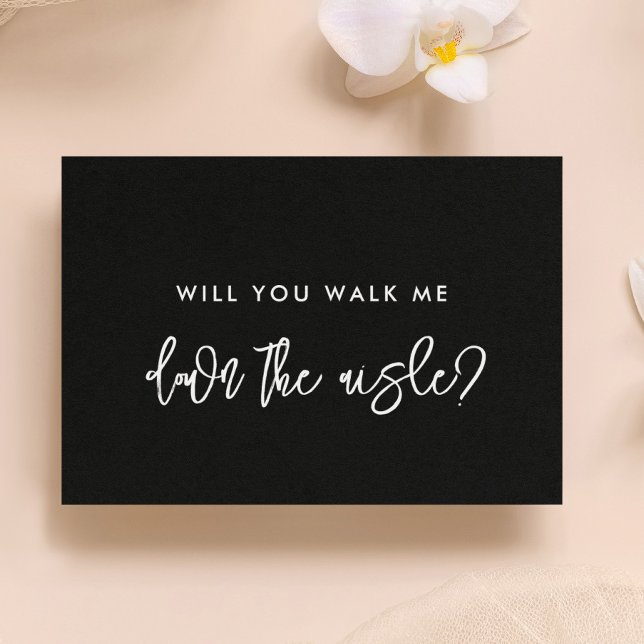 Contemporary Will you walk me down the aisle card (Creator Uploaded)
