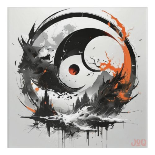 Contemporary Yin Yang Acrylic Print