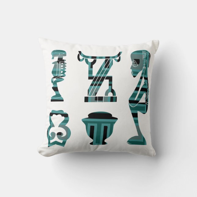 ContemporaryAbstract African Tribal art Throw Pillow (Front)