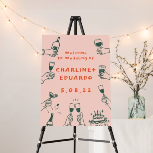 ContemporaryHandwriting Retro Wedding Welcome Sign