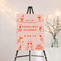 ContemporaryHandwriting Retro Wedding Welcome Sign