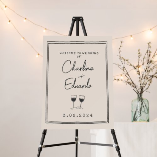 ContemporaryHandwriting Retro Wedding Welcome Sign