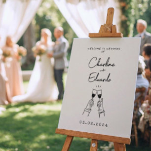 ContemporaryHandwriting Retro Wedding Welcome Sign