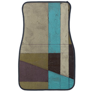Contemporay Minimalist Painting with Deep Color Car Mat