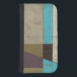 Contemporay Minimalist Painting with Deep Color Phone Wallet<br><div class="desc">What do you get when you mix a minimalist verve with deep,  rich color? You get this wonderfully contemporary Jennifer Goldberger painting. Plum,  light blue and grey mix together to bring this piece to life. Buy your copy today!</div>