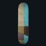 Contemporay Minimalist Painting with Deep Color Skateboard Deck<br><div class="desc">What do you get when you mix a minimalist verve with deep,  rich color? You get this wonderfully contemporary Jennifer Goldberger painting. Plum,  light blue and grey mix together to bring this piece to life. Buy your copy today!</div>