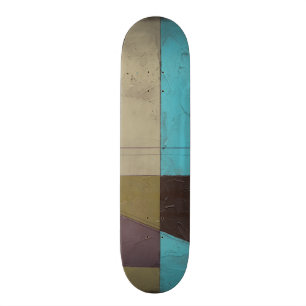 Contemporay Minimalist Painting with Deep Color Skateboard Deck