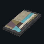 Contemporay Minimalist Painting with Deep Color Tri-fold Wallet<br><div class="desc">What do you get when you mix a minimalist verve with deep,  rich color? You get this wonderfully contemporary Jennifer Goldberger painting. Plum,  light blue and grey mix together to bring this piece to life. Buy your copy today!</div>