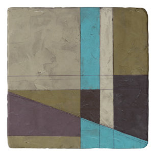 Contemporay Minimalist Painting with Deep Color Trivet