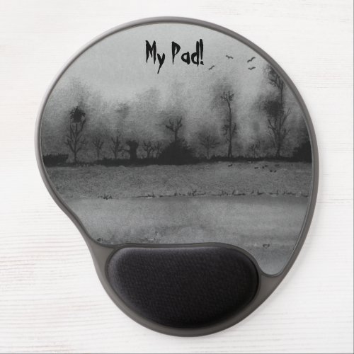 contempory abstract arty design black and white Hi Gel Mouse Pad