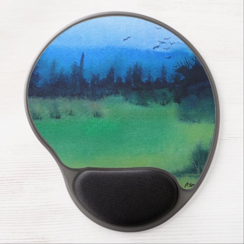 contempory abstract design of colorful landscape H Gel Mouse Pad