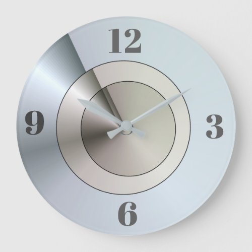 Contempory Blue Steel  Effect  Simplistic Clocks