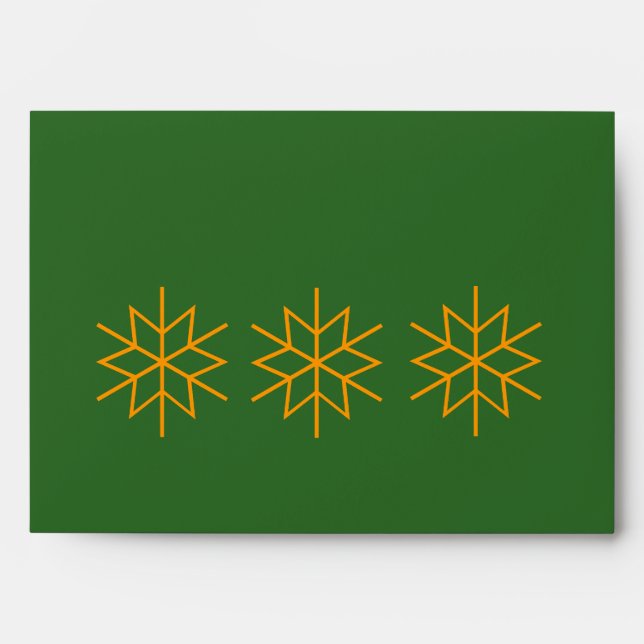 contempory graphic design gold star envelope (Front)