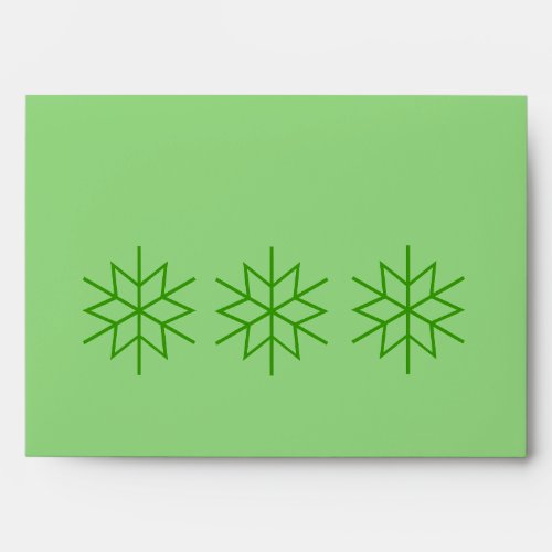 contempory graphic design green star envelope