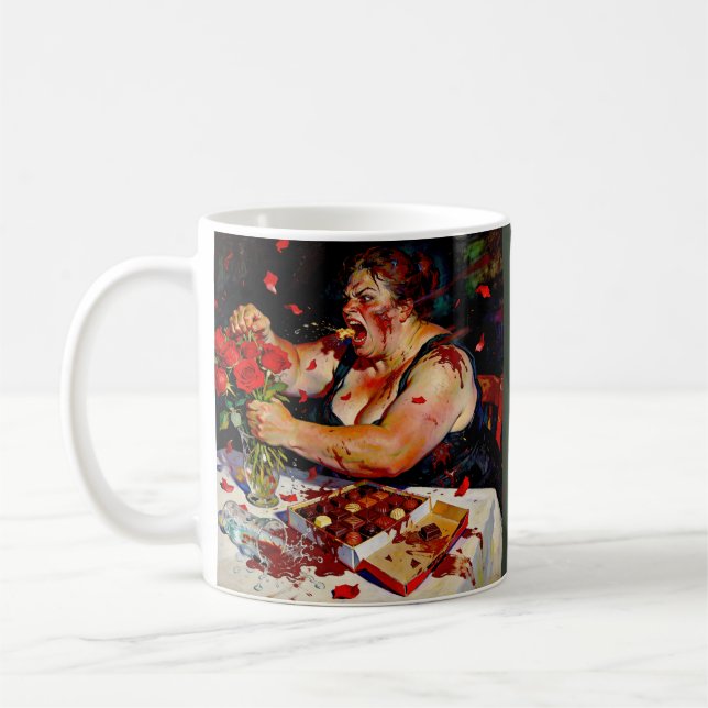 Contempt for Red Roses – A Portrait of Raw Anger Coffee Mug (Left)