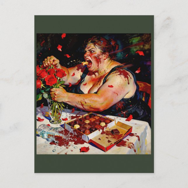 Contempt for Red Roses – A Portrait of Raw Anger Postcard (Front)