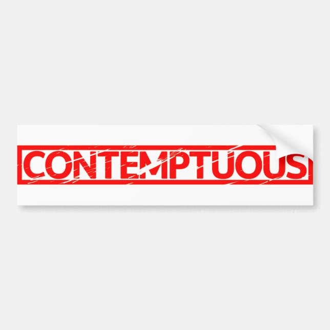 Contemptuous Stamp Bumper Sticker (Front)