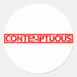 Contemptuous Stamp Classic Round Sticker