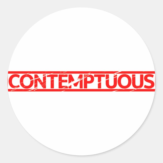 Contemptuous Stamp Classic Round Sticker (Front)