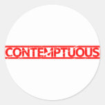 Contemptuous Stamp Classic Round Sticker