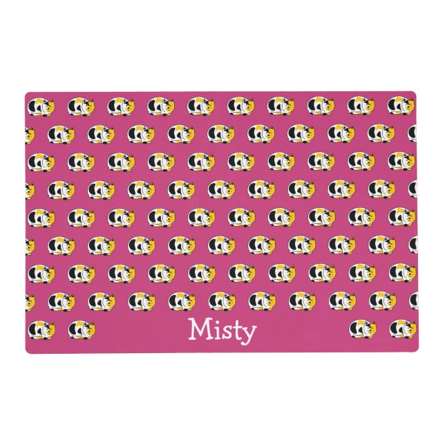 Content Calico and Tabby Cat Reversible Placemat (Front)