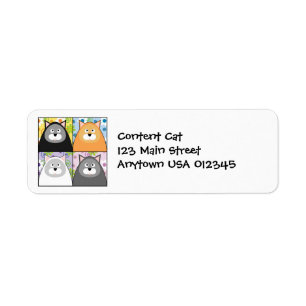 Content Cat Address Label