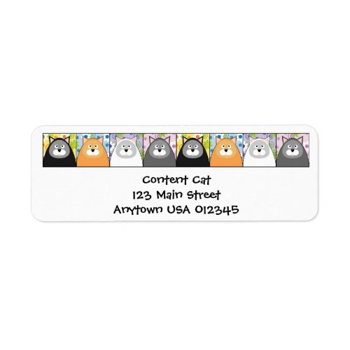 Content Cat Address Label