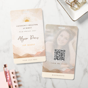 Content Creator Badge Photo QR Code Aesthetic