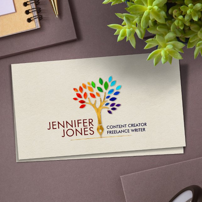 Content Creator - Copywriter - Freelance Writer Business Card (Creator Uploaded)