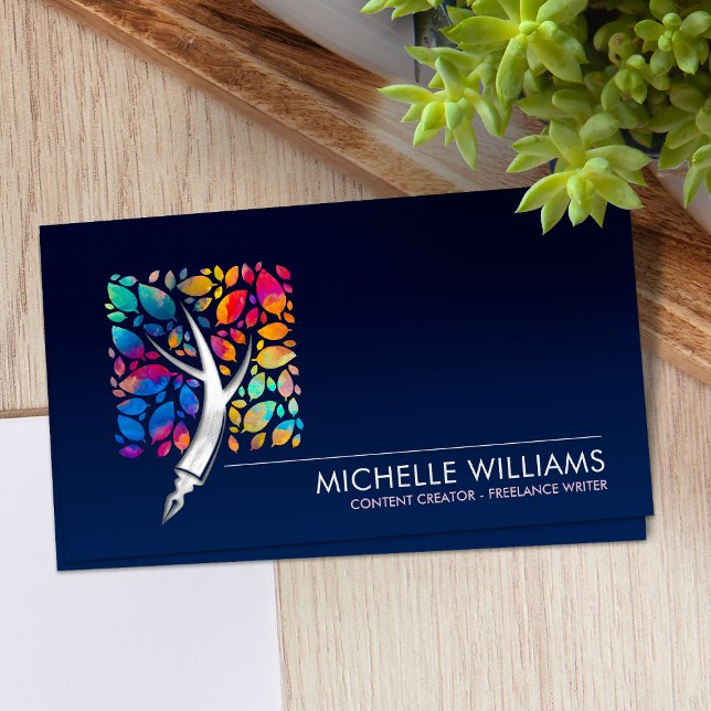 Content Creator - Copywriter - Freelance Writer Business Card (Creator Uploaded)