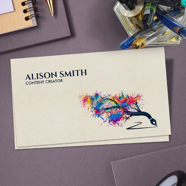 Content Creator - Copywriter - Freelance Writer  Business Card (Creator Uploaded)