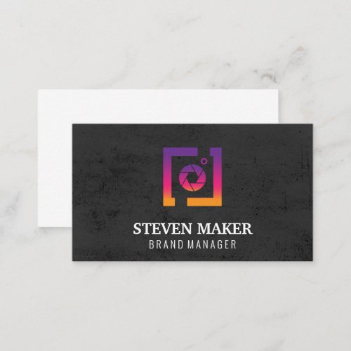 Content Creator Icon  Camera Shutter Business Card