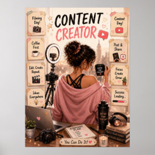 Content Creator Life Poster Creator Room Wall Ar