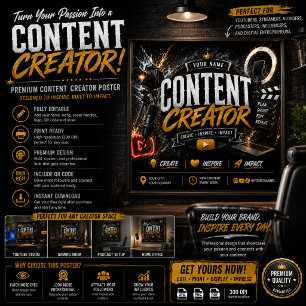 Content Creator Poster Influencer & Streamer