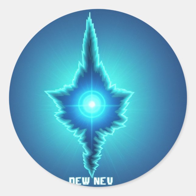 Content Crown: Illuminating Your Bright Future!" Classic Round Sticker (Front)