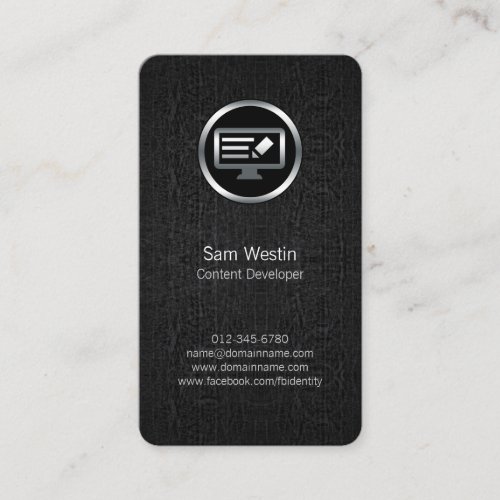 Content Developer Computer Code Business Card