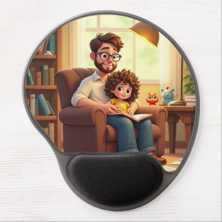 Content father day gel mouse pad