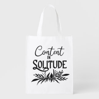 Content in solitude grocery bag