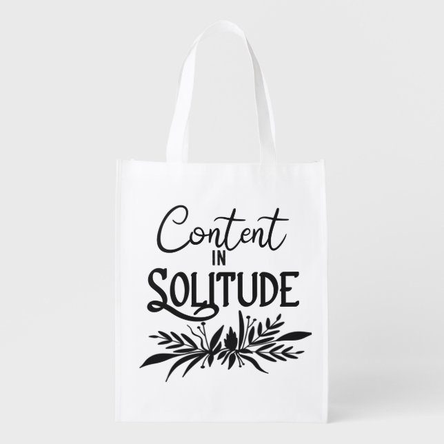 Content in solitude grocery bag (Front)