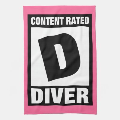 Content Rated D: Diver Kitchen Towel