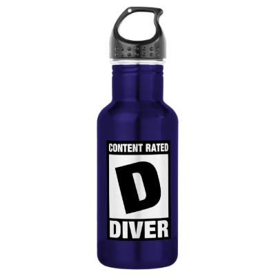 Content Rated D: Diver Stainless Steel Water Bottle