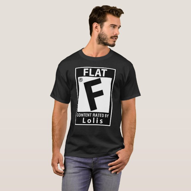 Content Rated Flat Loli Anime Shirt (Front Full)