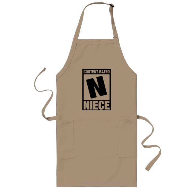 Content Rated Niece Long Apron (Front)