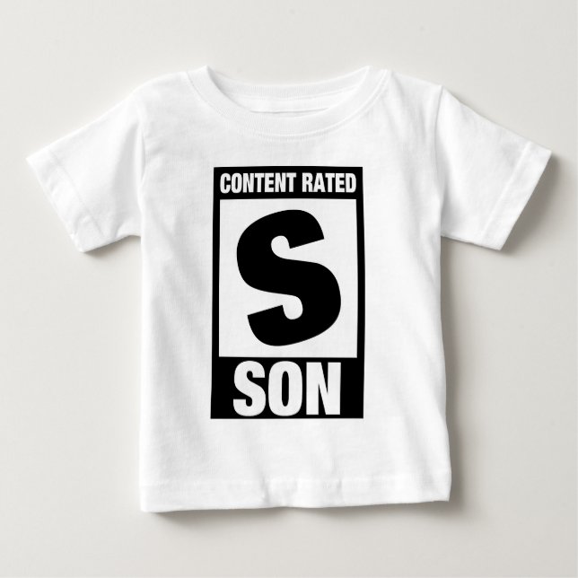 Content Rated Son Baby T-Shirt (Front)