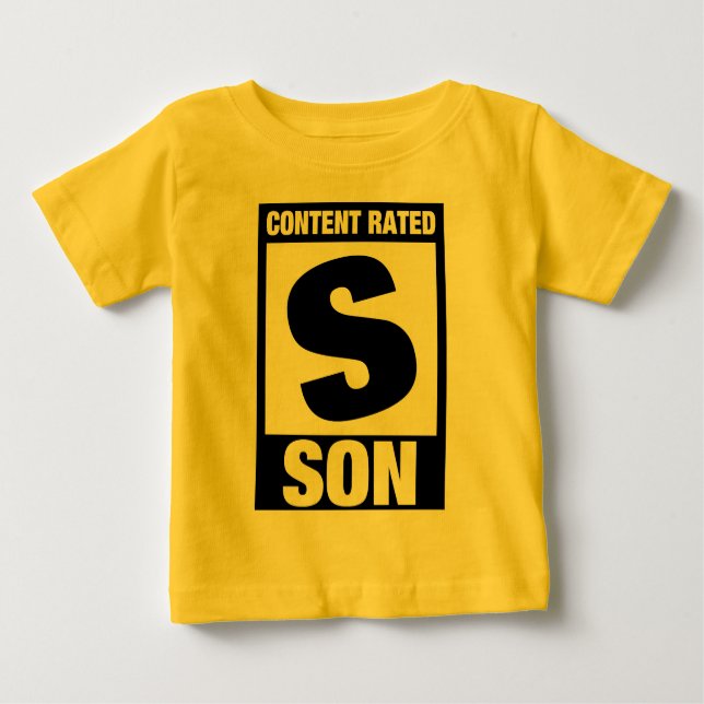 Content Rated Son Baby T-Shirt (Front)