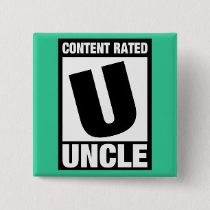 Content Rated Uncle Pinback Button