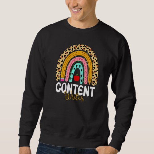 Content Writer Rainbow News Media Production Commu Sweatshirt