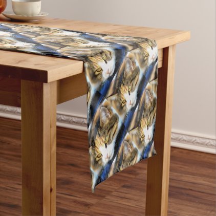 Contented Cat Short Table Runner