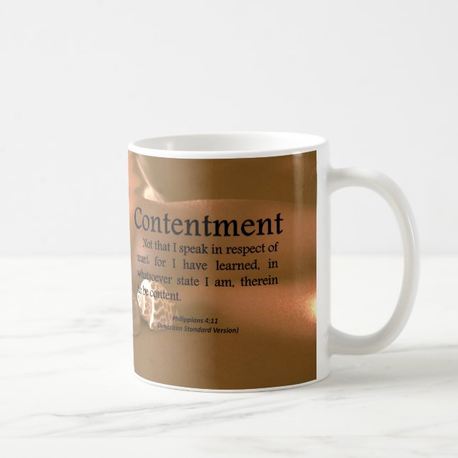 Contentment Philippians 4-11 Coffee Mug (Right)